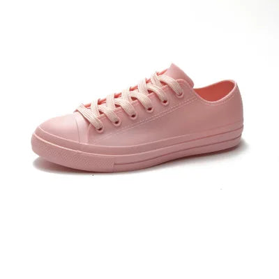 Rain Boots For Women White Sneakers Shoes Waterproof 2019 Spring Summer Female Casual Shoes Rubber Rain Boots Size 40