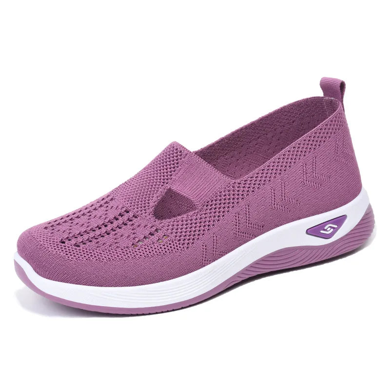 New Comfort Casual Women's Shoes Fashion Soft Sole Breathable Hollow Out Flat Shoes For Women