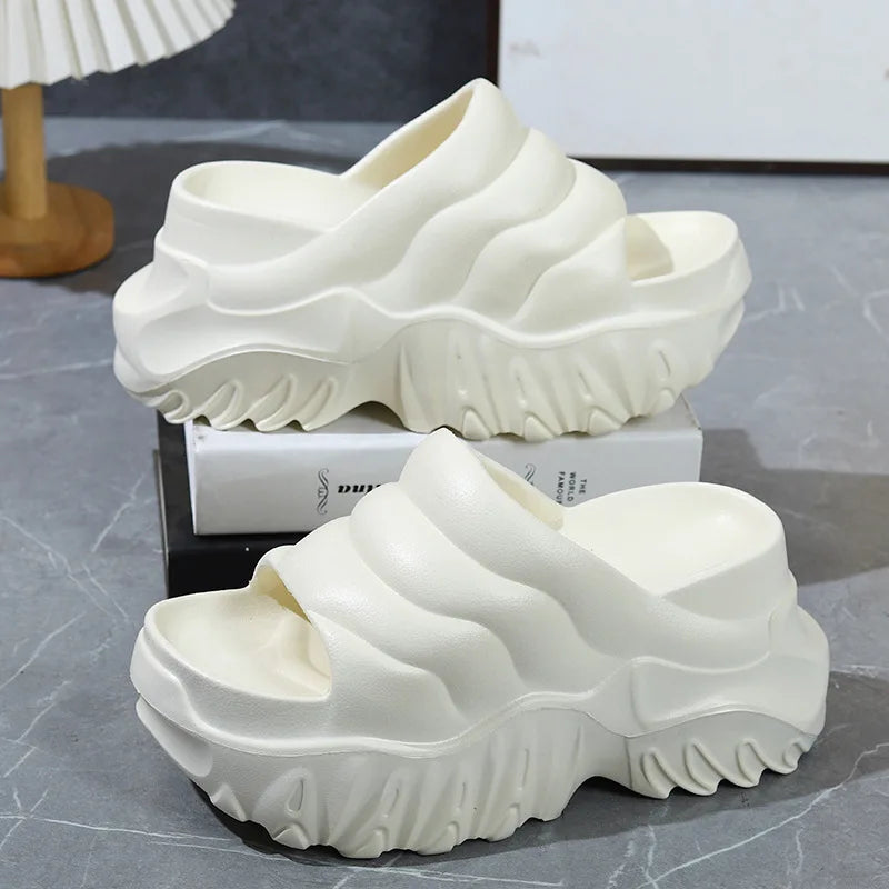 Pantoufles à talons super hauts de 10 cm pour femmes, chaussures à semelle épaisse et bout ouvert, chaussures d'été à plateforme, style gothique