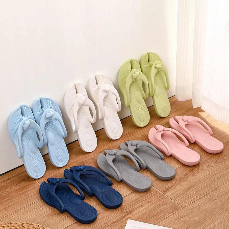 Reise Tragbare Flip-Flops Klapp Hausschuhe Indoor Und Outdoor Weichen Sohlen Strand Hotel Paar Sandalen Frau Mann