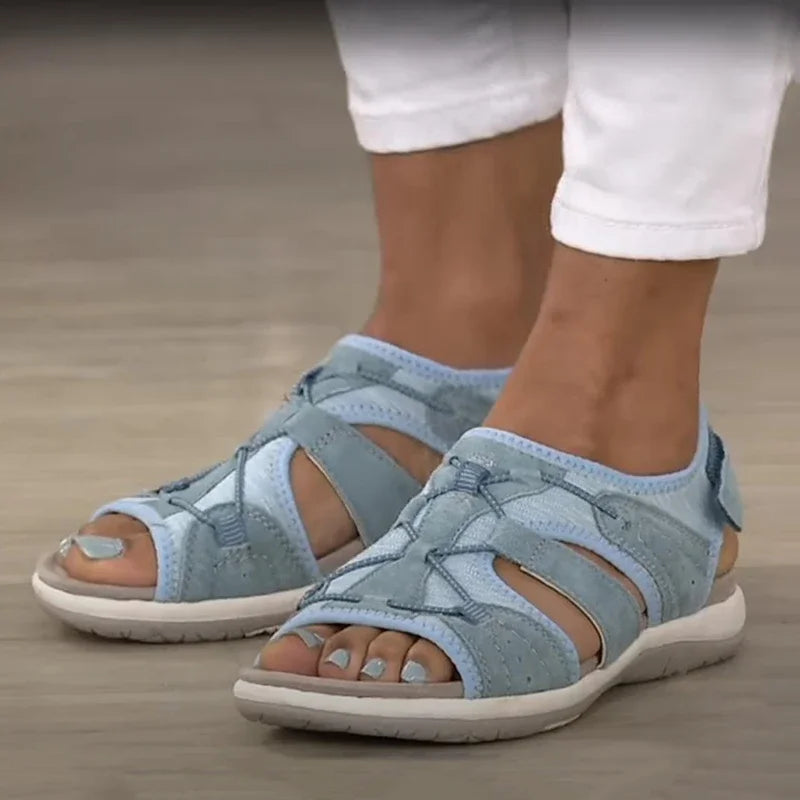 Customizable 2024 New UZZDSS Women Sandals Fashion Pure Color Casual Ladies Comfy Low Cut Round Toe Flat Beach Summer Shoes