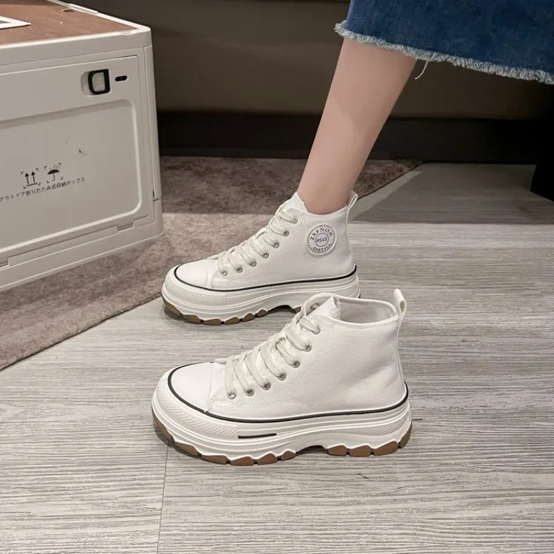 Neue Segeltuchschuhe Damen Casual Plateau Sneakers Sterne Segeltuchschuhe Laufschuhe Sportschuhe Tennisschuhe Outdoor Wanderschuhe