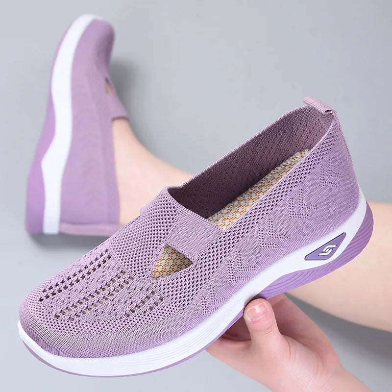 Sommer Neue Komfort Casual frauen Schuhe Mode Weiche Sohle Atmungsaktive Aushöhlen Flache Schuhe für Frauen Zapatos De Mujer