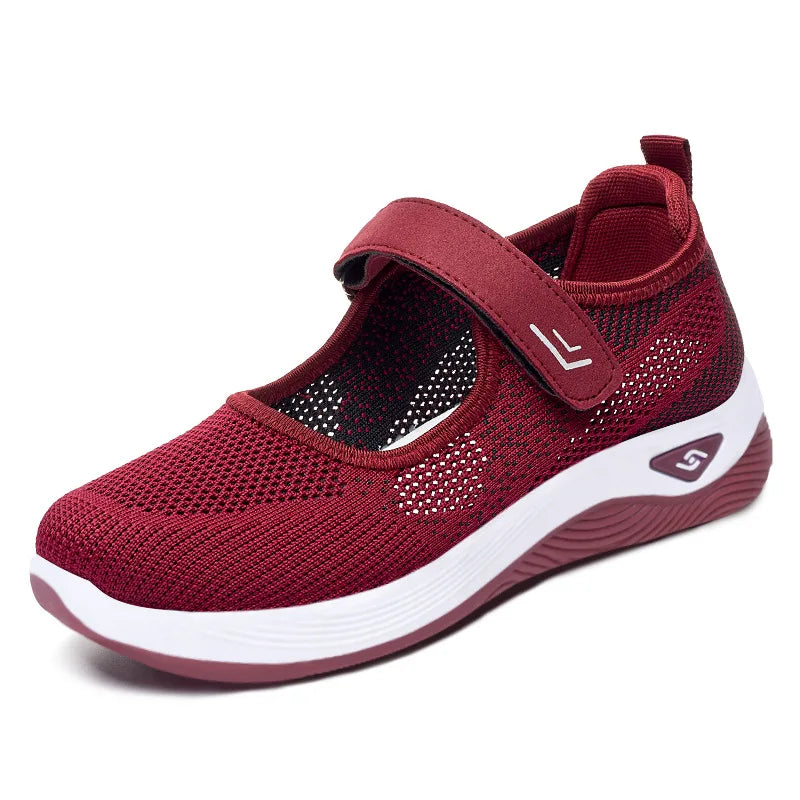 Summer Women Casual Shoes Soft Portable Sneakers Walking Shoes Flat Soles for Women Breathable Slip on White Shoes