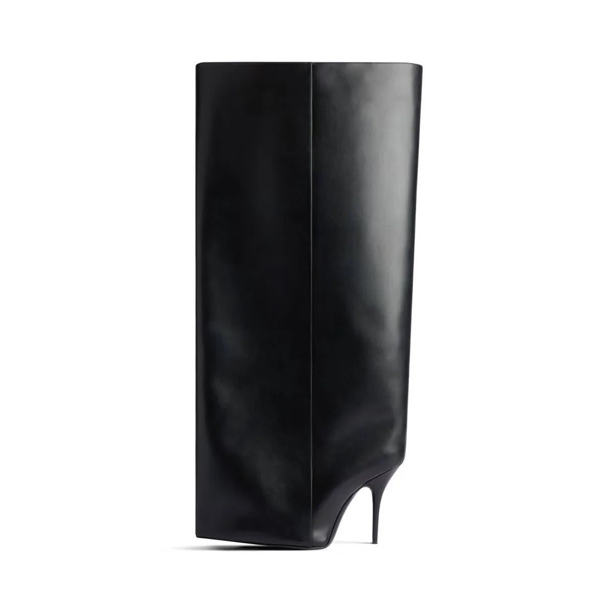 Bottes cuissardes en cuir noir, bout pointu, talons hauts, bottes hautes en jean, design de luxe, chaussures en duvet pour femmes, nouveauté hiver 2024