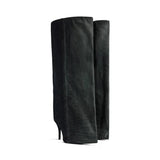 Bottes cuissardes en cuir noir, bout pointu, talons hauts, bottes hautes en jean, design de luxe, chaussures en duvet pour femmes, nouveauté hiver 2024