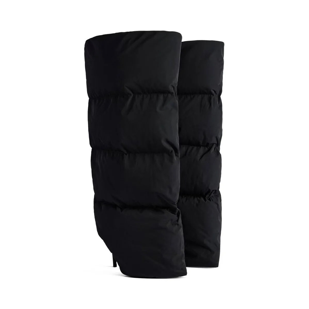 Bottes cuissardes en cuir noir, bout pointu, talons hauts, bottes hautes en jean, design de luxe, chaussures en duvet pour femmes, nouveauté hiver 2024