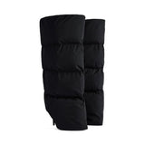 Bottes cuissardes en cuir noir, bout pointu, talons hauts, bottes hautes en jean, design de luxe, chaussures en duvet pour femmes, nouveauté hiver 2024