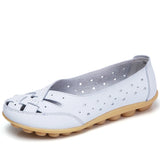 Women Shoes Flats Soft Leather Shoes Woman Loafers Oxford Ladies Shoes For Women White Shoes Plus Size 35-44 zapatos de mujer