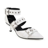 2024 Spring New Women Gladiator Pump Thin High Heels Pointed Toe Ankle Strap Buckle Party Ladies Sandals Shoes Zapatos Mujer