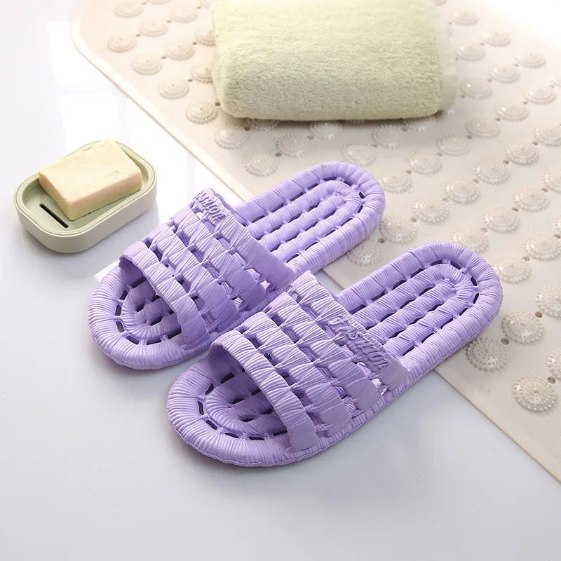 Couples EVA Platform Slippers Men Bath Ladies Soft Sole Slide Non-slip Flip Flops Comfortable Waterproof Shoes Neutral Style