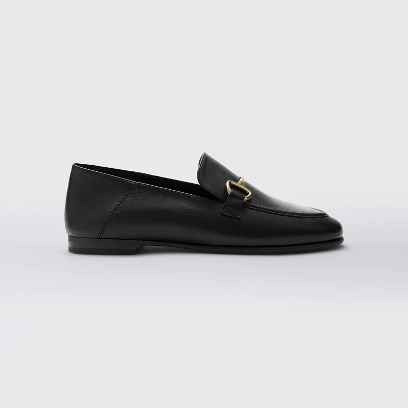 Chaussures plates en cuir véritable de haute qualité pour femme, nouvelle mode automne 2023, mocassins beiges à enfiler