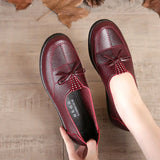 Cheap Shoes Women Leather Flats Female Flats Spring Shoes 2021 Classic Women's Loafers Casual Leather Shoes Mom Flats