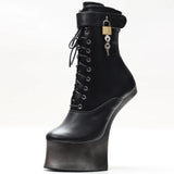 JIALUOWEI 7inch High Heel New Fancy Ponyplay bootfetish Ankle Platform Boots In Stock Fast Shipping Size36-46