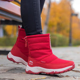 Women Winter Boots 2024 New Plush Women's Short Boots Woman Snow Boots Zipper Waterproof Non-slip Warm Women's Winter Shoes
