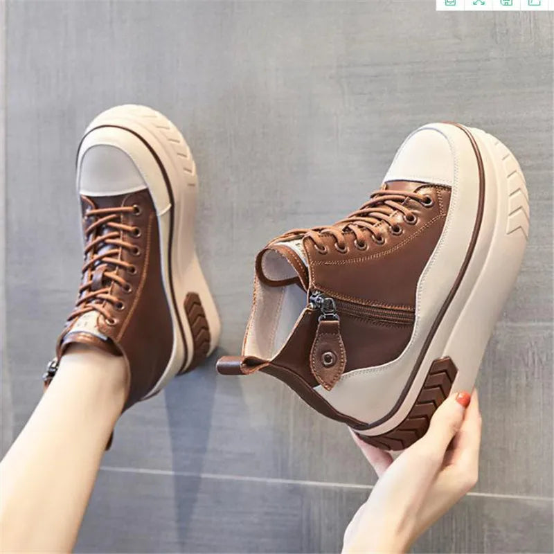 New Sneakers Women Vulcanized Shoes Fashion High Top Ladies Trainer Sport Zapatillas Mujer Platform Sneakers Women Shoes