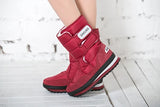 Bottes de neige chaudes pour femmes, marque tendance, hiver 2024, violet, chaussures plates, blanc, rouge, noir, jaune