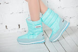 Bottes de neige chaudes pour femmes, marque tendance, hiver 2024, violet, chaussures plates, blanc, rouge, noir, jaune