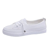 2022 Low Platform Sneakers Women Shoes Female Pu Leather Walking Sneakers Loafers White Flat Slip On Vulcanize Casual Shoes
