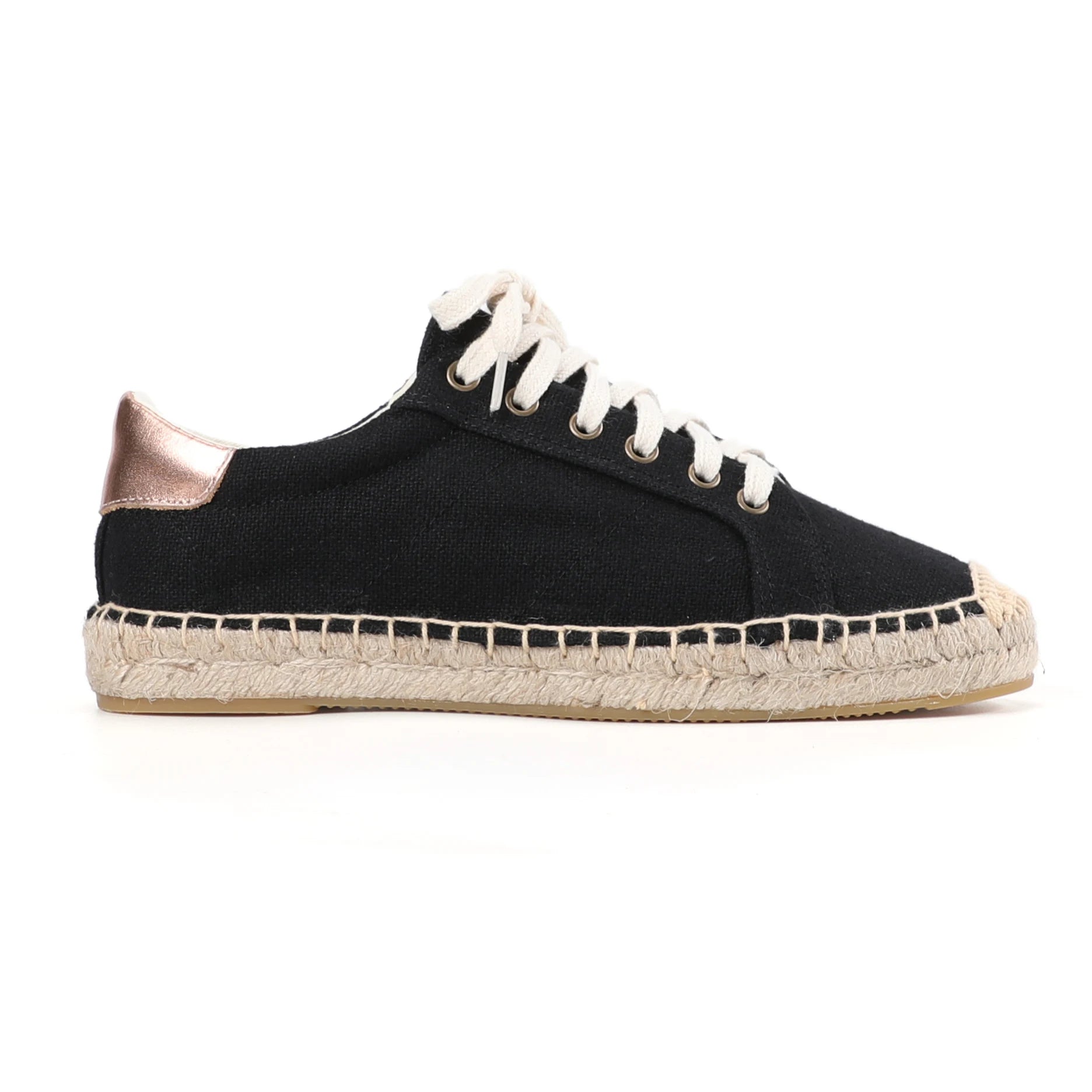 Women's Espadrille Work Shoes 2021 Real Sapatos Platform Cotton Fabric Lace-up Round Toe Solid Woman Espadrilles New Sports