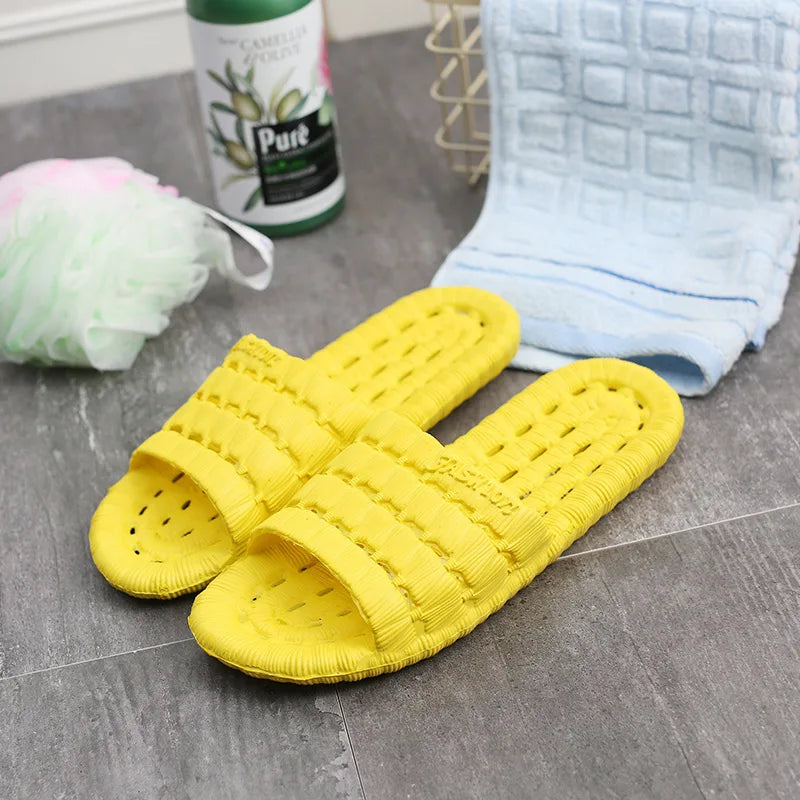 Couples EVA Platform Slippers Men Bath Ladies Soft Sole Slide Non-slip Flip Flops Comfortable Waterproof Shoes Neutral Style