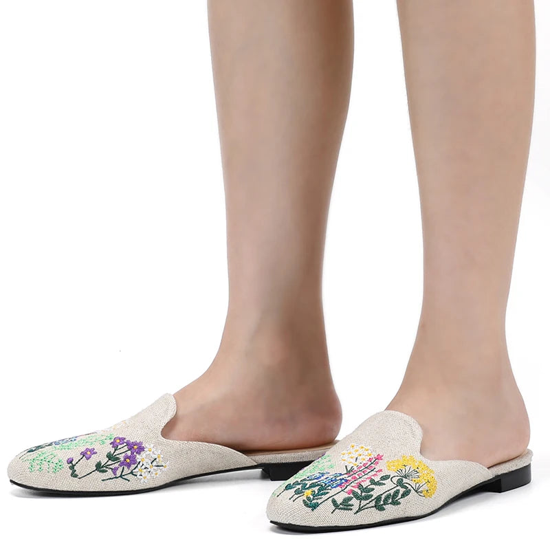 2021 Terlik Slides Hemp Rubber Spring/autumn Canvas Zapatos De Mujer Unicornio Mules Slippers For House Dearfoam Girls