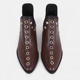 2024 Best-selling Hot New Women's Boots Autumn Pointed Head Rivets Personality Ankle Boots Women Sneakers Women