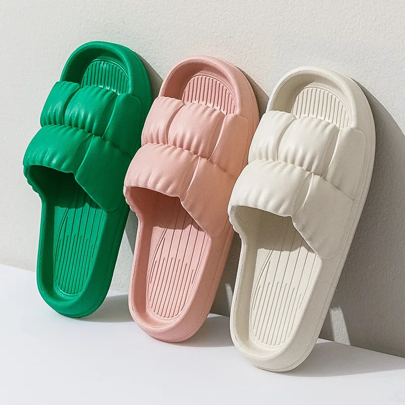 Thick Sole Flat Bottom Bathroom Home Slippers Fashion Soft Sole EVA Indoor Women Sandals Summer Non Slip Slippers TG22