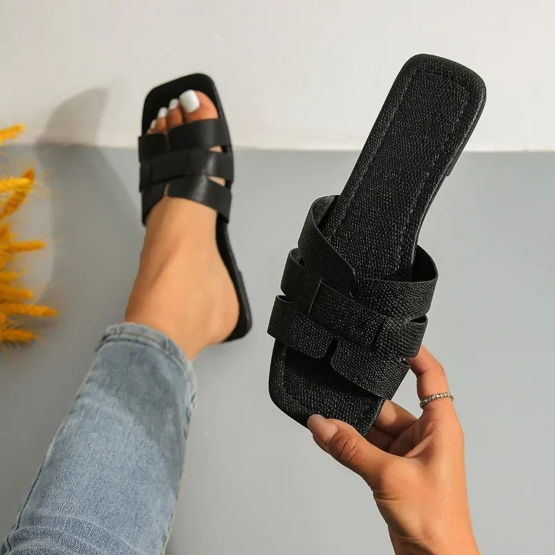 Women's non-slip flats, peep-toe beach sandals, sexy fashion design, new for summer 2023 zapatos de mujer