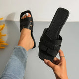 Women's non-slip flats, peep-toe beach sandals, sexy fashion design, new for summer 2023 zapatos de mujer