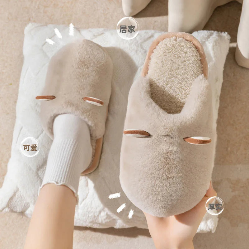 Chaussons en coton pour femmes automne et hiver intérieur maison antidérapant et isolation en peluche chaussons en coton pour hommes pour usage extérieur