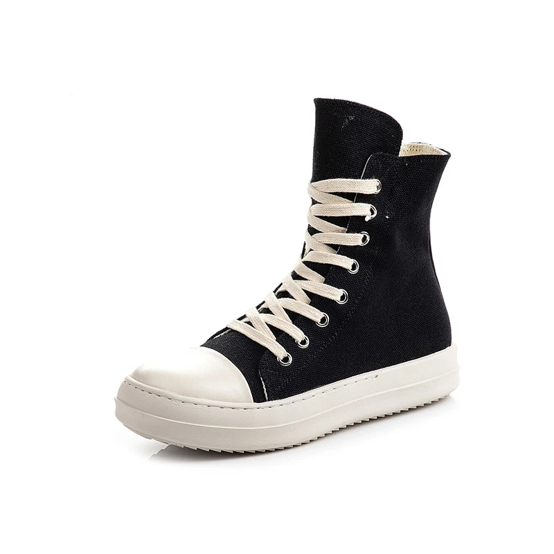 Women Flats Sneakers For Women PU&Canvas Unisex Lace Up Shoes Round Head Comfortable Plus Size 35-44 Platform Brand New Classic