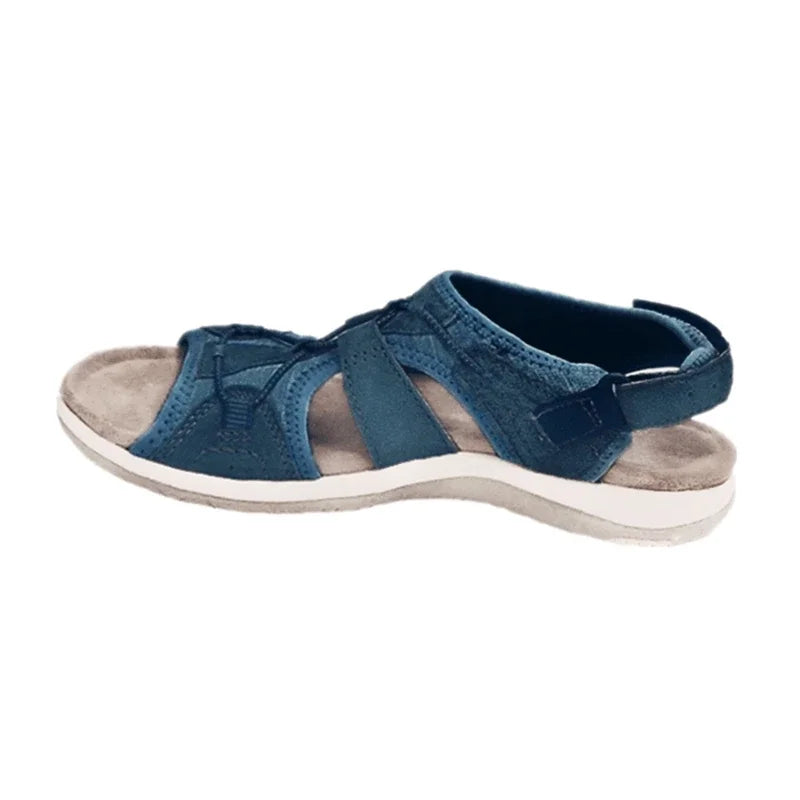 Customizable 2024 New UZZDSS Women Sandals Fashion Pure Color Casual Ladies Comfy Low Cut Round Toe Flat Beach Summer Shoes