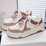 Autumn Women Vulcanize Shoes Flat With Lace-up Sneakers Outdoors Non-slip Casual Comfortable Female Sports Shoes