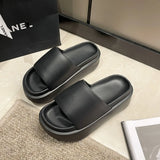 6cm New Thick Sole EVA Slippers for Women Fashion Home Platform Slippers for Summer Outwear Non Slip Elevated Slippers for Women
