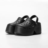 Women Clogs 2025 New Arrival 9CM Non-Slip Sandals Fashion EVA Slippers Beach Outdoor Comfortable Height Increasing Shoes