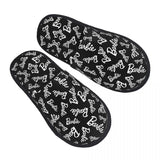Custom Barbie Memory Foam Slippers Women Comfy Warm House Slippers