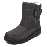 Women's Boots Snow Solid Women Shoes Platform Shoes Woman Casual Waterproof Mid High Boots Soft Winter Girls Boots Botas Mujer