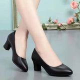 Zapatos De Mujer Women Cute Pointed Toe Brown High Quality Shoes Lady Fashion Sweet Spring & Summer Anti Skid Heel Shoes B9641