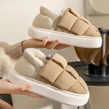 Evshine Winter Toast Women Slippers Warm Plush Cotton Slippers Indoor Home Non-Slip Thick Sole Furry Shoes For Couples New 2022