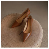 Luxury Pumps Shoes for Women Heeled Woman Medium Heel Stiletto Heels High Sandal Party Office 2019 Elegant Brown Small Heel Sexy