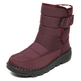 Women's Boots Snow Solid Women Shoes Platform Shoes Woman Casual Waterproof Mid High Boots Soft Winter Girls Boots Botas Mujer