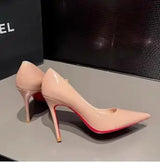 2024 High Heels Women Pumps Red Bottom Pointed Toe High Heels Big Size Ladies Wedding Shoes Bride Mary Jane Shoes Platform Heels