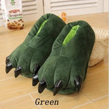 Flannel Animal Home Cute Cartoon Jumpsuit Pajamas For Couples Children's Winter Paws Cotton Mop Bags And Home Dinosaur Slippers