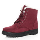 Women's Boots 2024 Winter Boots With Fur Low Heels Snow Boots Ankle Bota Feminina Platform Booties For Women Winter Shoes Heeled