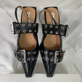 New Women Sandals Shoes Pointed Toe 2025 Spring Fashion Shallow Footwear Slingbacks Ladies Sandals Flats Shoes Big size