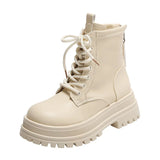 Med Heel Boots Women's Rubber Shoes Rain Flock PU Sewing Hoof Women's Rubber Boots Rain Med PU Flock Sewing Hoof