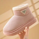 Evshine Winterfell-Schneestiefel für Damen, flauschig, warm, mit Plüsch gefüttert, Baumwollstiefel, weich, gemütlich, lässig, flauschig, Schneestiefel