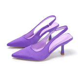 Women  Rhinestone High Heels Woman Pumps Heeled Sandals Fashion Female Stiletto Slingback Pointe Weddings Bridal 2023
