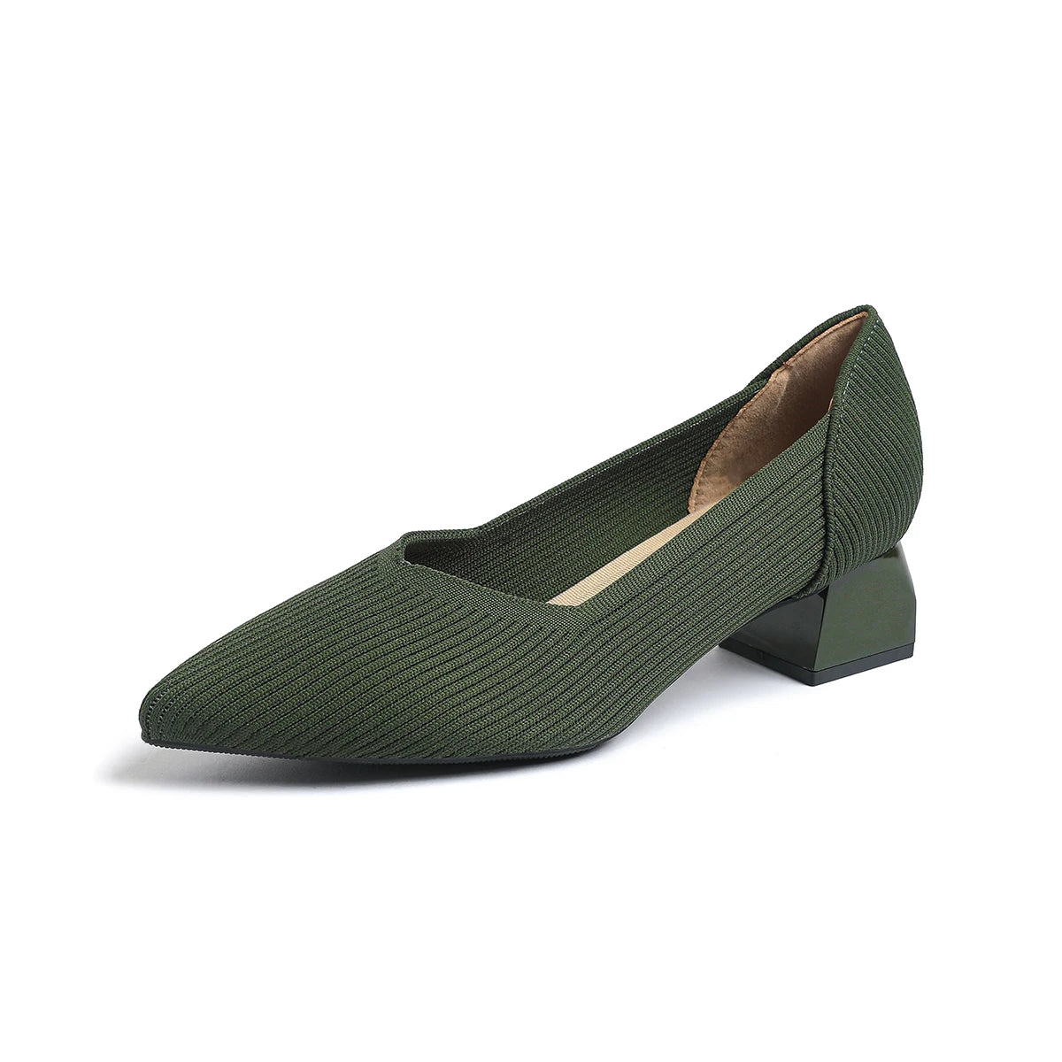 Chaussures à talons hauts pour femmes, pointures 42/43, tendance, pointues, antidérapantes, semelles en caoutchouc, tricotées et respirantes, nouvelle collection 2025
